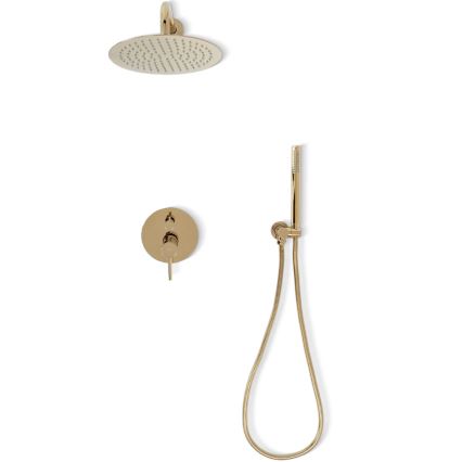 REA-P4110 - Duschset med infälld blandare LUNGO i guld
