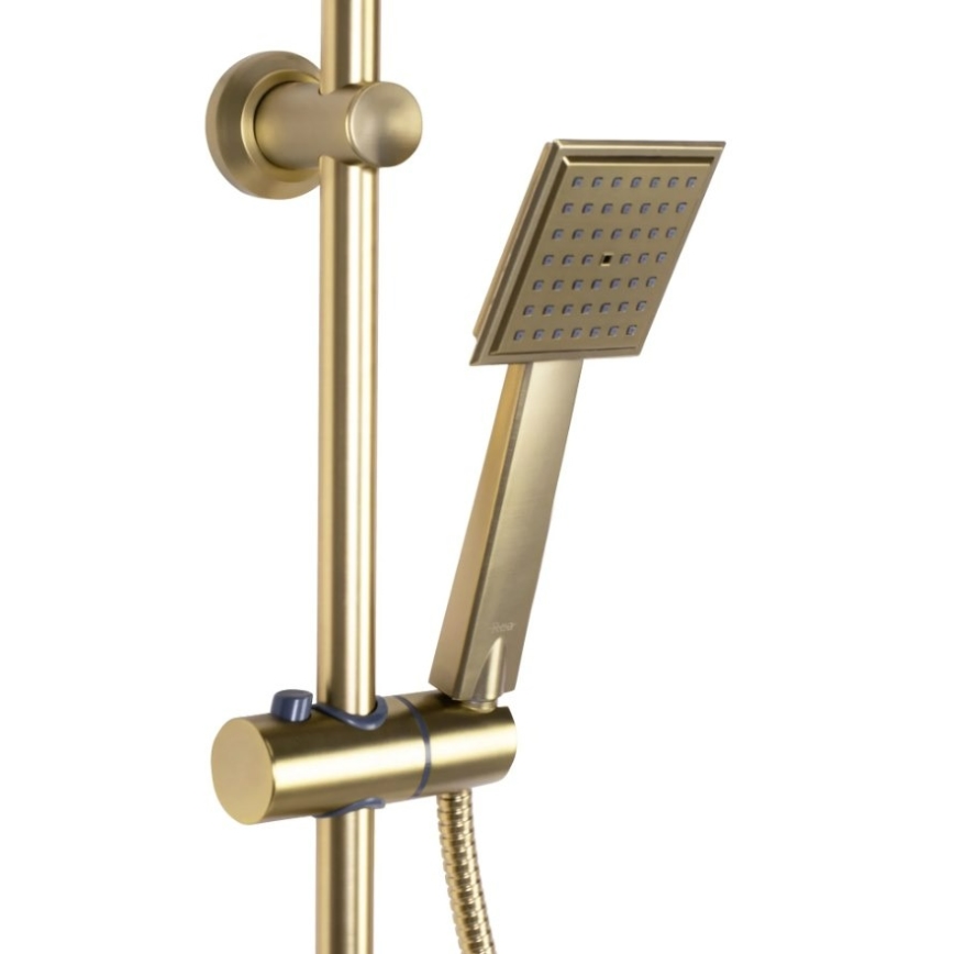 REA-P4121 - Duschset med blandare BRAVO, borstad guldfinish
