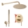 REA-P4160 - Duschset med inbyggd blandare LUNGO i borstat guld