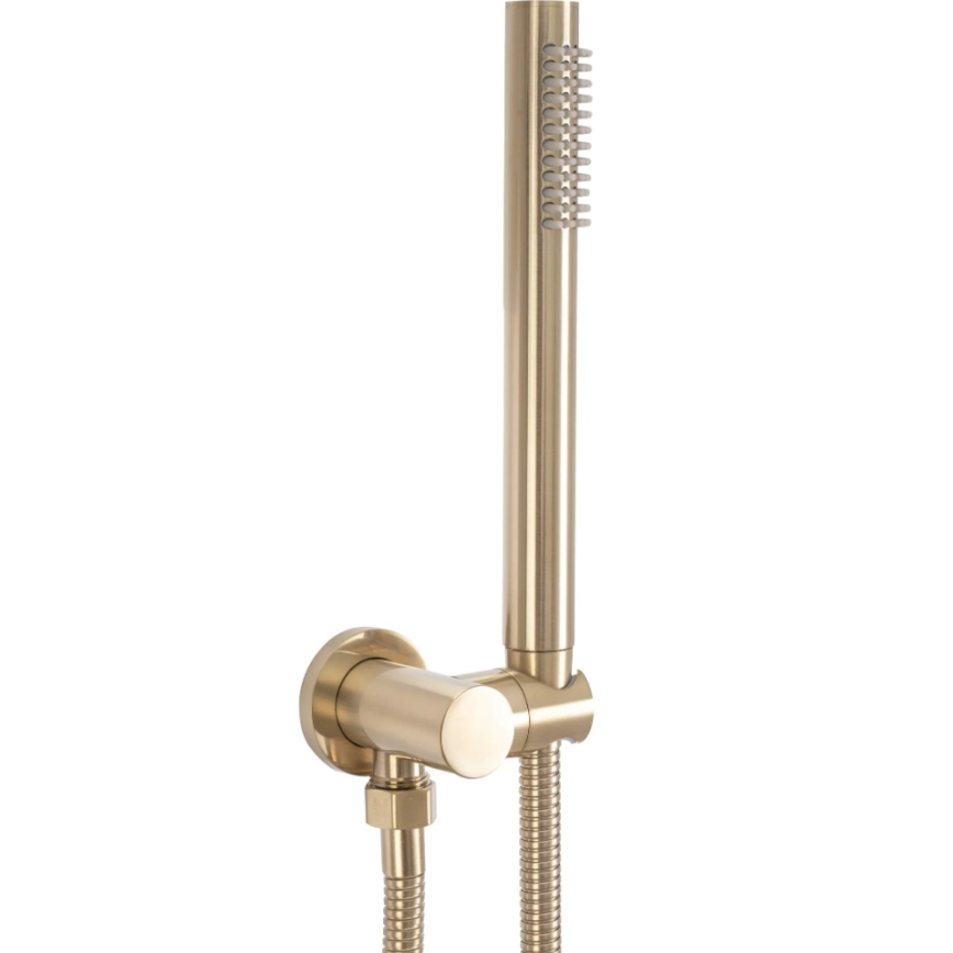 REA-P4160 - Duschset med inbyggd blandare LUNGO i borstat guld