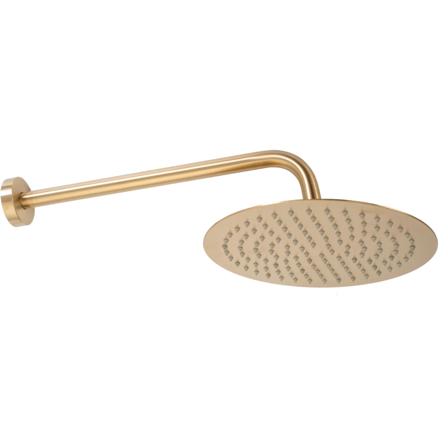 REA-P6609 - Duschset med termostatisk inbyggnadsblandare LUNGO, borstad guldfinish