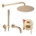 REA-P6609 - Duschset med termostatisk inbyggnadsblandare LUNGO, borstad guldfinish