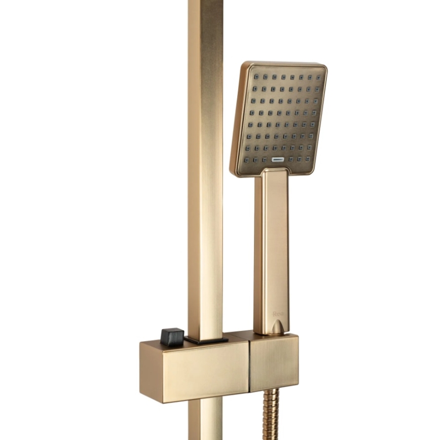 REA-P7050 - Duschset med blandare JACK i borstat guld