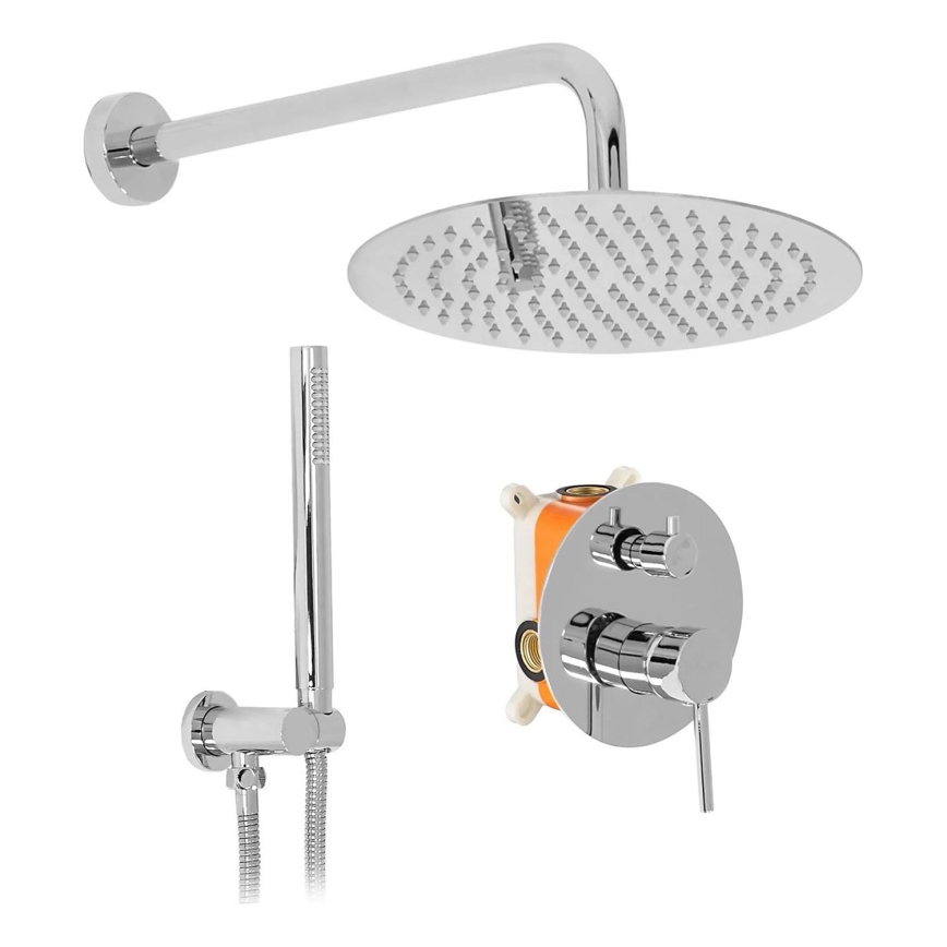 REA-P8007 - Duschset med infälld blandare LUNGO i blank krom