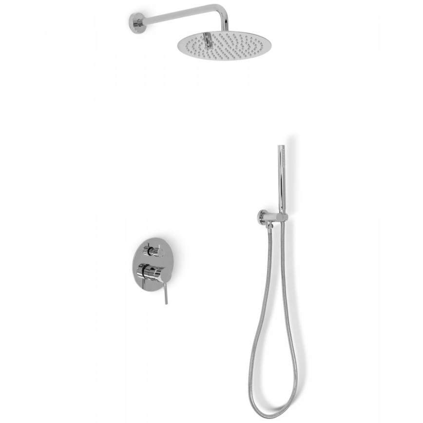 REA-P8007 - Duschset med infälld blandare LUNGO i blank krom