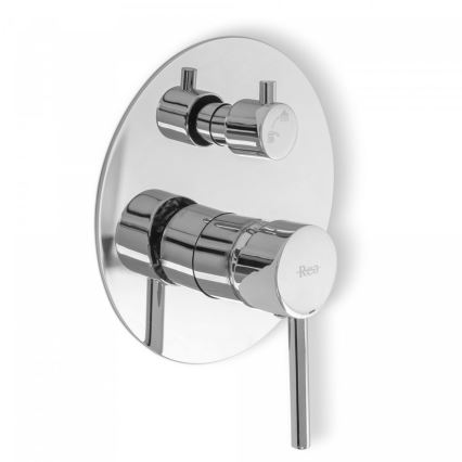 REA-P8007 - Duschset med infälld blandare LUNGO i blank krom