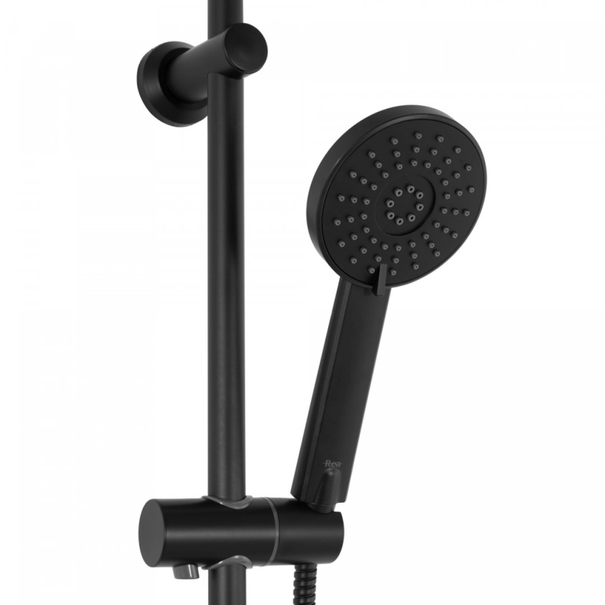 REA-P8804 - Duschset med termostatblandare BLISS matt svart