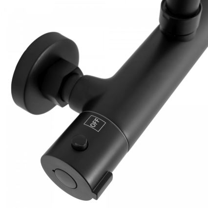 REA-P8804 - Duschset med termostatblandare BLISS matt svart