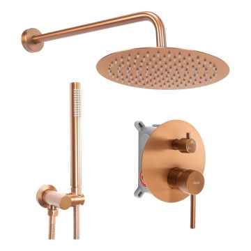 REA-P8809 - Duschset med infälld LUNGO-blandare i borstad koppar