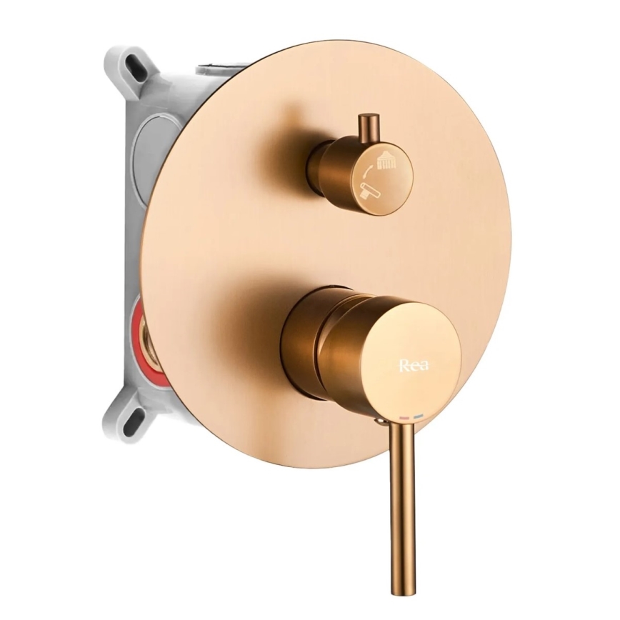 REA-P8809 - Duschset med infälld LUNGO-blandare i borstad koppar