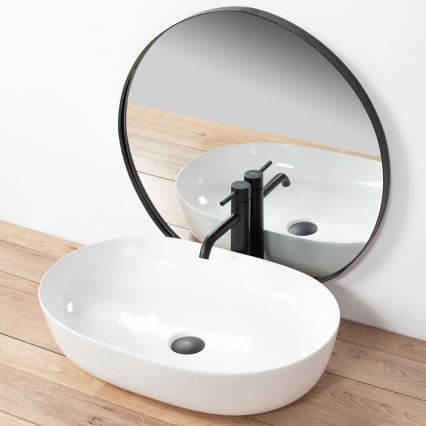 REA-U0024 - Tvättställ för bänkskiva CLEO 41x60,5 cm keramik/blank vit