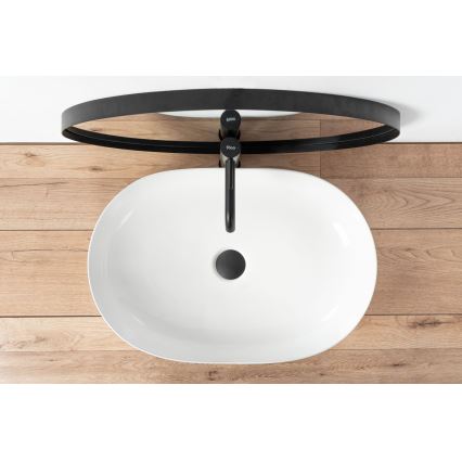 REA-U0024 - Tvättställ för bänkskiva CLEO 41x60,5 cm keramik/blank vit