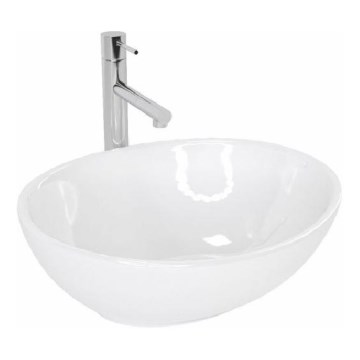 REA-U0133 - Tvättställ för bänkskiva SOFIA 34,5 x 41 cm, keramik, blank vit