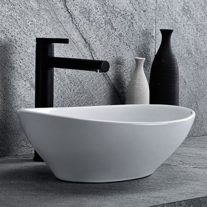 REA-U0133 - Tvättställ för bänkskiva SOFIA 34,5 x 41 cm, keramik, blank vit