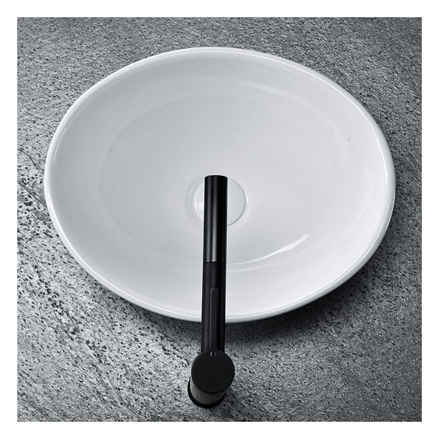 REA-U0133 - Tvättställ för bänkskiva SOFIA 34,5 x 41 cm, keramik, blank vit