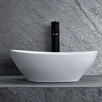REA-U0133 - Tvättställ för bänkskiva SOFIA 34,5 x 41 cm, keramik, blank vit