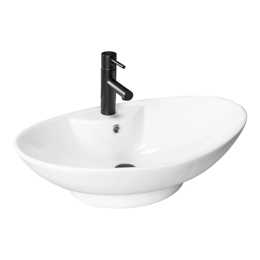 REA-U0160 - Tvättställ för bänkskiva ROSA 38,5x58,5 cm keramik/blank vit
