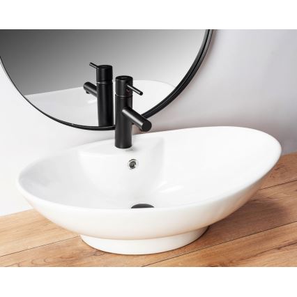 REA-U0160 - Tvättställ för bänkskiva ROSA 38,5x58,5 cm keramik/blank vit