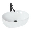 REA-U0416 - Tvättställ för bänkskiva AMELIA 34,5 x 48 cm keramik/blank vit