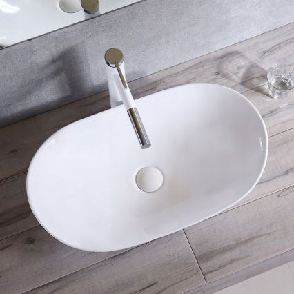REA-U0441 - Tvättställ för bänkskiva ROYAL 35,5x61,5 cm keramik/blank vit