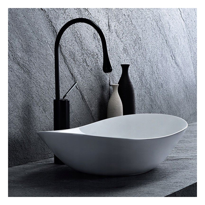 REA-U0441 - Tvättställ för bänkskiva ROYAL 35,5x61,5 cm keramik/blank vit