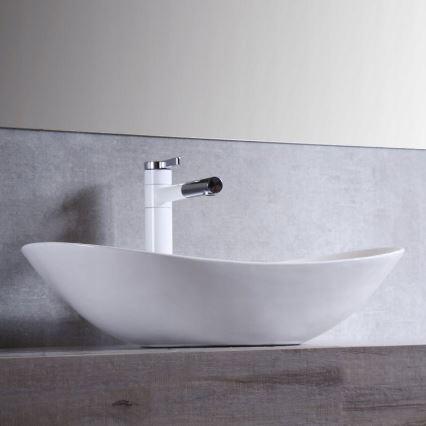 REA-U0441 - Tvättställ för bänkskiva ROYAL 35,5x61,5 cm keramik/blank vit