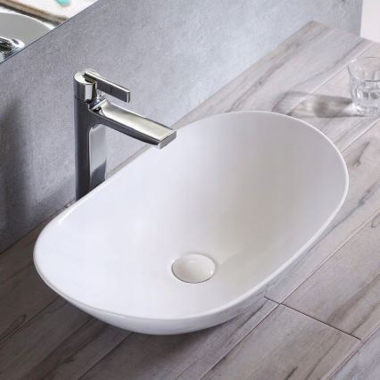 REA-U0441 - Tvättställ för bänkskiva ROYAL 35,5x61,5 cm keramik/blank vit