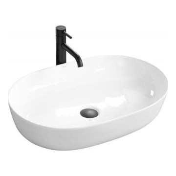 REA-U0563 - Påbyggt tvättställ CLEO 41x81 cm keramik/blank vit