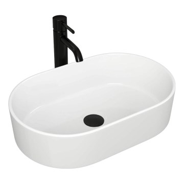 REA-U0600 - Ovanpåliggande tvättställ ALMA 36x57 cm, keramik, blank vit