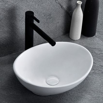 REA-U0623 - Handfat för bänkskiva SOFIA MINI 27x34 cm keramik/blank vit