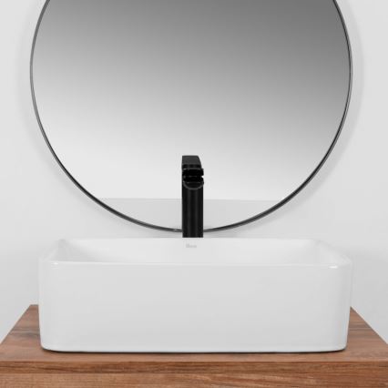 REA-U0669 - Tvättställ för bänkskiva ANITA 37,5x48,5 cm keramik/blank vit