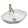 REA-U0696 - Handfat för bänkskiva PEARL 38x50,5 cm keramik/blank vit/guld
