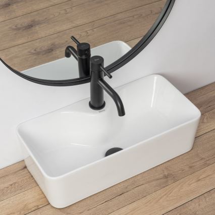 REA-U0699 - Handfat för bänkskiva MERY 25x50,5 cm keramik/blank vit