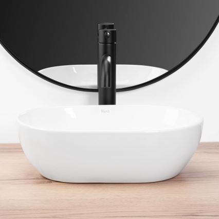 REA-U3322 - Tvättställ för bänkskiva AMELIA MINI 26x38 cm keramik/glänsande vit