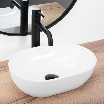 REA-U3322 - Tvättställ för bänkskiva AMELIA MINI 26x38 cm keramik/glänsande vit