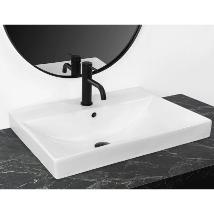 REA-U3326 - Infällt tvättställ MANDY 46x60 cm keramik/blank vit