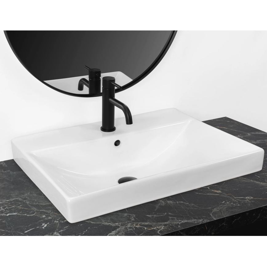 REA-U3326 - Infällt tvättställ MANDY 46x60 cm keramik/blank vit