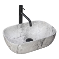 REA-U3800 - Tvättställ för bänkskiva LIVIA 33,5x46,5 cm keramik/grå/stenimitation
