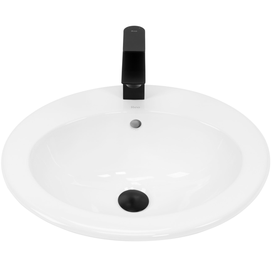 REA-U4122 - Infällt tvättställ DALIA 46x51,5 cm keramik/blank vit