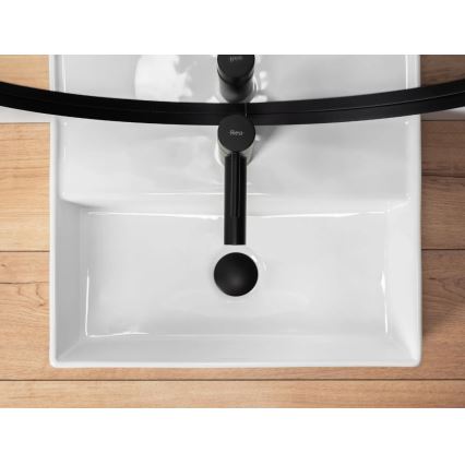 REA-U5000 - Tvättställ för bänkskiva VALERIA 35,5 x 50,5 cm, keramik/blank vit