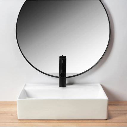 REA-U5000 - Tvättställ för bänkskiva VALERIA 35,5 x 50,5 cm, keramik/blank vit