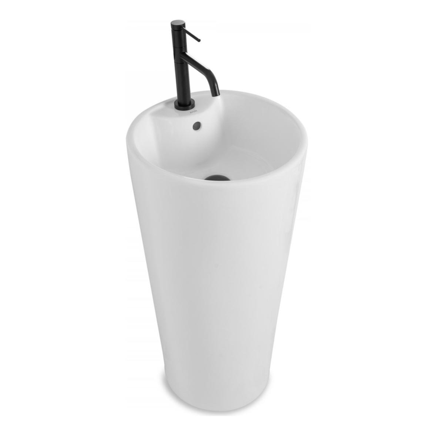 REA-U5635 - Fristående tvättställ BLANKA 85x40 cm keramik/blank vit