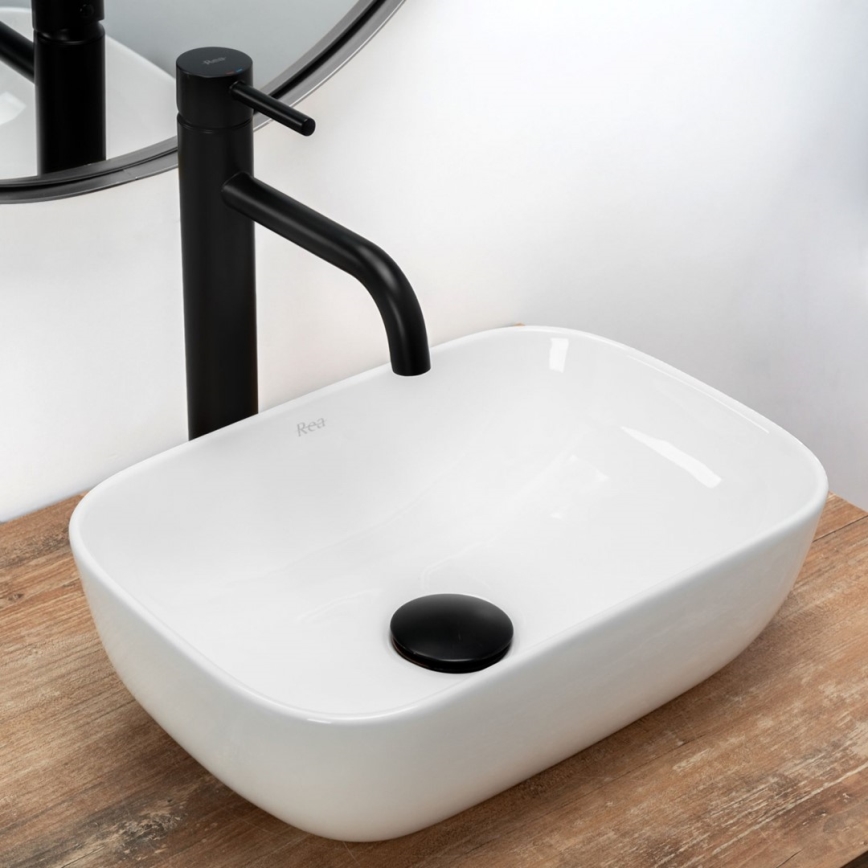 REA-U5667 - Tvättställ för bänkskiva BELINDA MINI 25x36 cm keramik/blank vit
