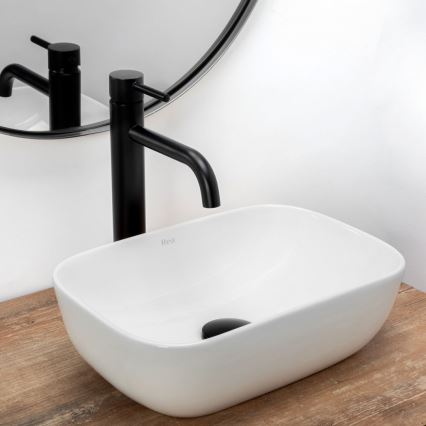 REA-U5667 - Tvättställ för bänkskiva BELINDA MINI 25x36 cm keramik/blank vit