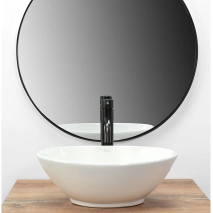 REA-U5804 - Påliggande handfat PAMELA MINI 26,5x40 cm keramik/glänsande vit