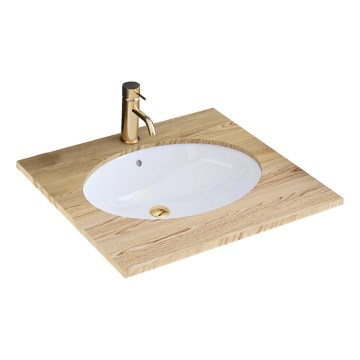 REA-U6330 - Infällt tvättställ NEL 39x47,5 cm keramik/blank vit