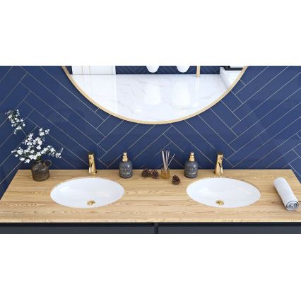 REA-U6330 - Infällt tvättställ NEL 39x47,5 cm keramik/blank vit