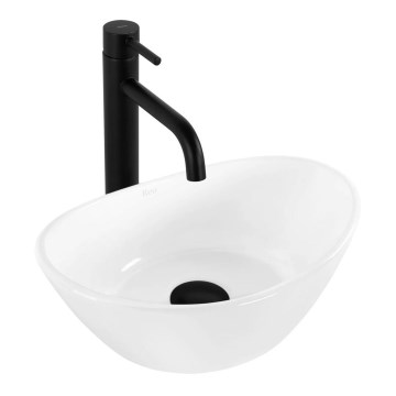 REA-U6803 - Tvättställ för bänkskiva KATE 24,5x36,5 cm, keramik/blank vit