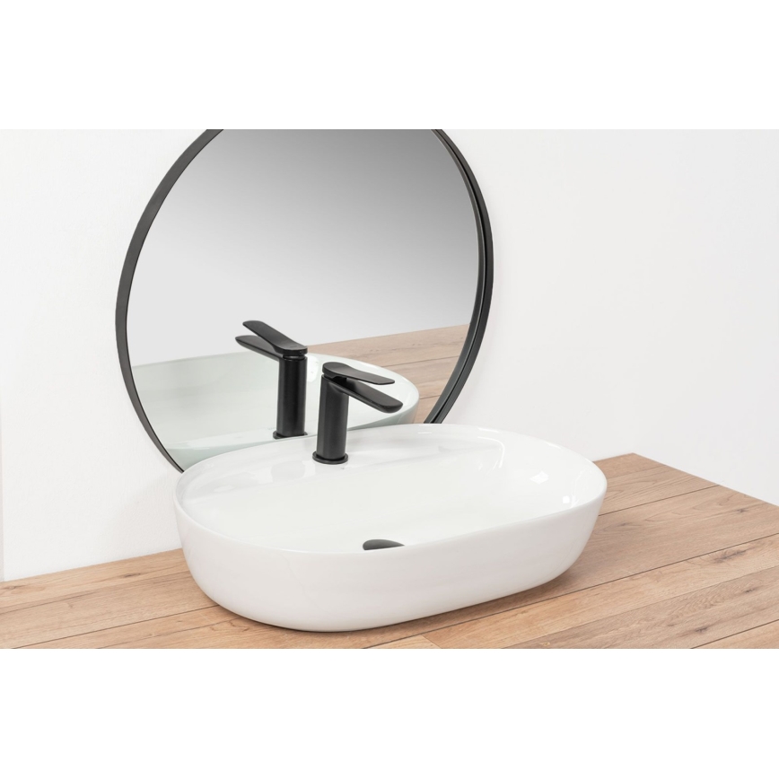REA-U7900 - Tvättställ för bänkskiva AURA 40,5x60,5 cm keramik/blank vit