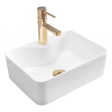 REA-U8196 - Tvättställ för bänkskiva KELLY MINI 31x41 cm keramik/blank vit